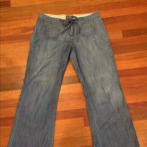 Lucky Brand soft denim drawstring wide leg Size 31